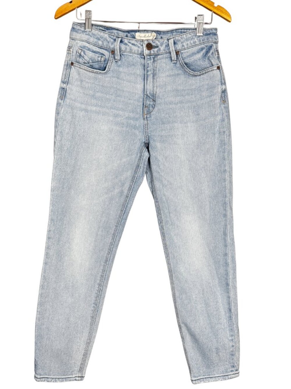 Unpublished Jeans Sz 30 Light Wash Straight Leg High Rise Vintage Style Denim